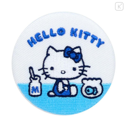 Japan Sanrio Secret Embroidery Can Badge - Hello Kitty / Sky Blue Blind Box - 5