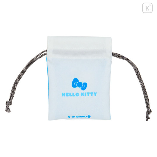 Japan Sanrio Mini Drawstring Pouch - Hello Kitty / Sky Blue Bear - 2