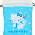 Japan Sanrio Mini Drawstring Pouch - Hello Kitty / Sky Blue Bear - 3