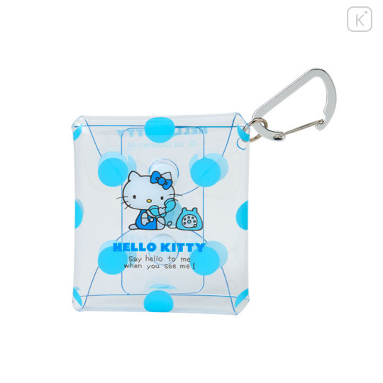 Japan Sanrio Clear Multi Case (SS) - Hello Kitty / Sky Blue Phone Dot - 1