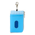 Japan Sanrio Key & Pass Pouch - Hello Kitty / Sky Blue Houndstooth - 2