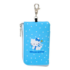 Japan Sanrio Key & Pass Pouch - Hello Kitty / Sky Blue Bear