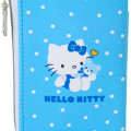 Japan Sanrio Key & Pass Pouch - Hello Kitty / Sky Blue Bear - 5