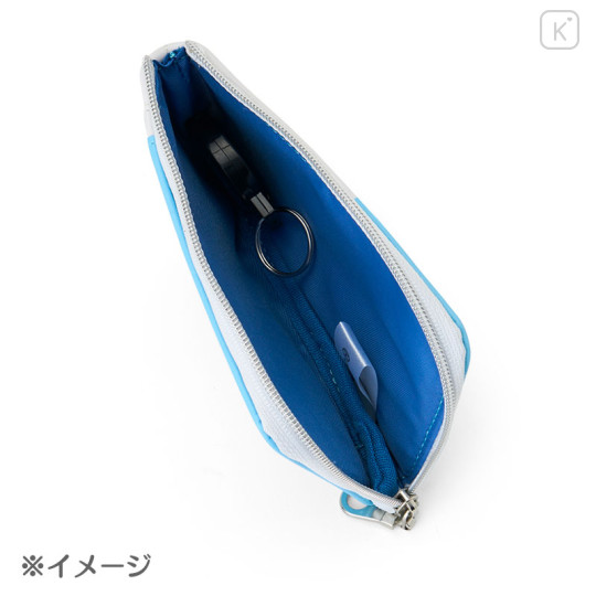 Japan Sanrio Key & Pass Pouch - Hello Kitty : Sky Blue Phone - 3