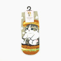 Japan Mofusand Rib Socks - Cat / Burger - 4