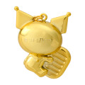 Japan Sanrio Original Golden Netsuke Charm - Kuromi - 3