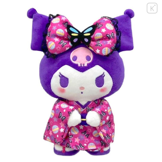 Japan Sanrio Plush Toy - Kuromi / Butterfly Kimono - 1