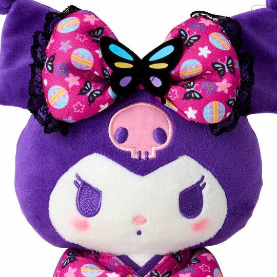 Japan Sanrio Plush Toy - Kuromi : Butterfly Kimono - 3