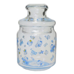 Japan Sanrio Jar Glass Storage Container - Hello Kitty / Sky Blue