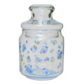 Japan Sanrio Jar Glass Storage Container - Hello Kitty / Sky Blue - 1