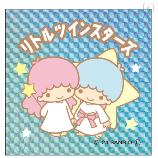 Japan Sanrio Big Sticker - Little Twin Stars / Retro Holographic - 1