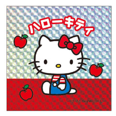 Japan Sanrio Big Sticker - Hello Kitty / Retro Holographic Apple