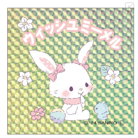 Japan Sanrio Big Sticker - Wish Me Mell / Retro Holographic - 1