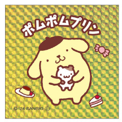 Japan Sanrio Big Sticker - Pompompurin / Retro Holographic