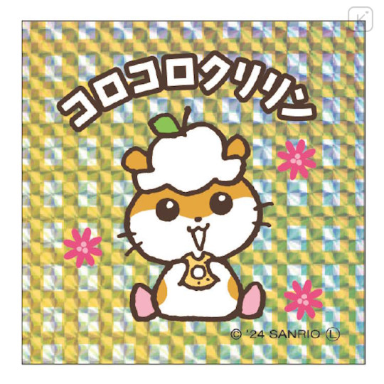 Japan Sanrio Big Sticker - Corocorokuririn / Retro Holographic - 1