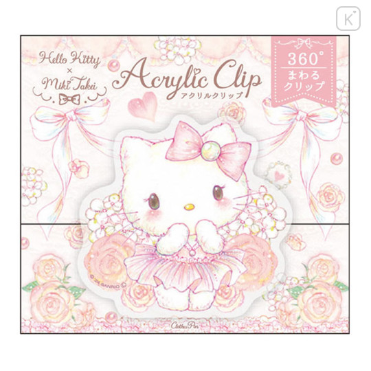 Japan Sanrio × Miki Takei Acrylic Clip - Hello Kitty / Sweet Pink - 1