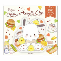 Japan Sanrio × Miki Takei Acrylic Clip - Pochacco / Fast Food