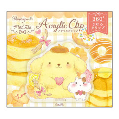 Japan Sanrio × Miki Takei Acrylic Clip - Pompompurin / Pancake