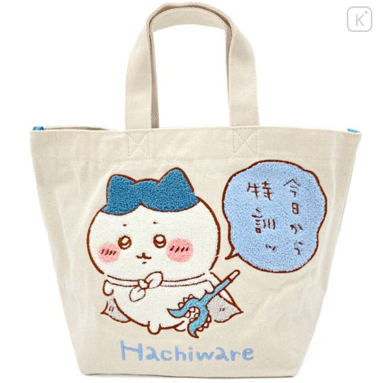 Japan Chiikawa Sagara Embroidery Mini Tote Bag - Hachiware - 1