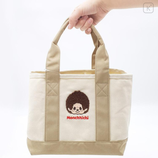 Japan Monchhichi Divider Mini Tote Bag - Beige - 5