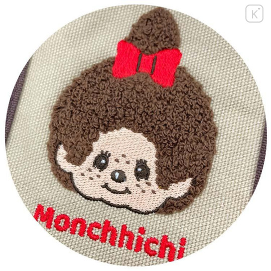 Japan Monchhichi Divider Mini Tote Bag - Monchhichi-chan Beige Brown - 4