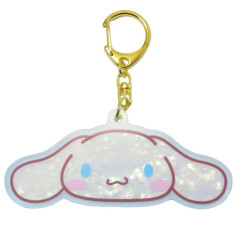 Japan Sanrio Floating Sequins Keychain - Cinnamoroll Face