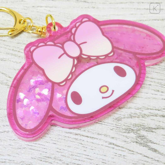 Japan Sanrio Floating Sequins Keychain - My Melody Face - 3