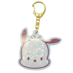 Japan Sanrio Floating Sequins Keychain - Pochacco Face