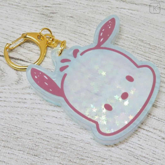 Japan Sanrio Floating Sequins Keychain - Pochacco Face - 3