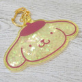 Japan Sanrio Floating Sequins Keychain - Pompompurin Face - 3