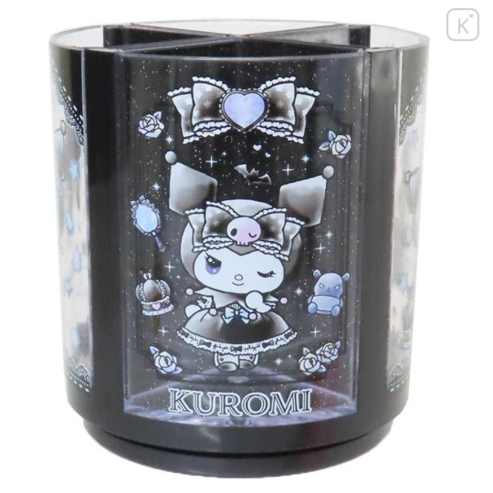 Japan Sanrio Rotating Pen Stand - Kuromi / Black Lady - 1