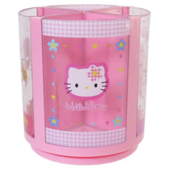 Japan Sanrio Rotating Pen Stand - Hello Kitty / Y2k Houndstooth Pink