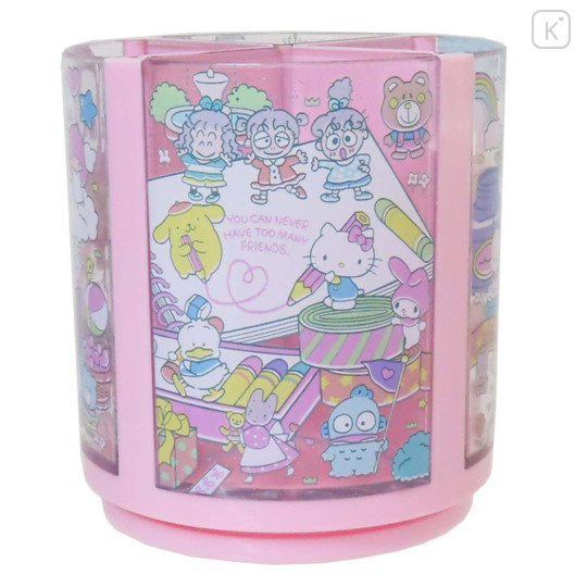 Japan Sanrio Rotating Pen Stand - Characters / Drawing Playground Pink - 1