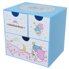 Japan Sanrio Chest Drawer - Little Twin Stars / Blue Stars