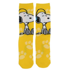 Japan Peanuts Crew Socks - Snoopy / Deep Yellow