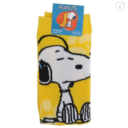 Japan Peanuts Crew Socks - Snoopy / Deep Yellow - 2