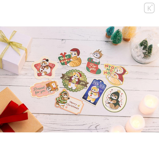 Japan Mofusand Big Sticker - Cat / Christmas Present For You - 3