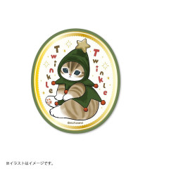 Japan Mofusand Big Sticker - Cat / Christmas Tree Twinkle Twinkle