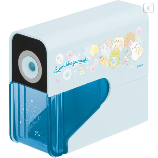 Japan San-X Electric Pencil Sharpener - Sumikko Gurashi / Balloon Blue - 1