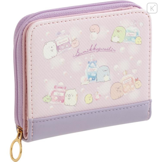 Japan San-X Bifold Wallet - Sumikko Gurashi / Perfume Purple Pink - 1