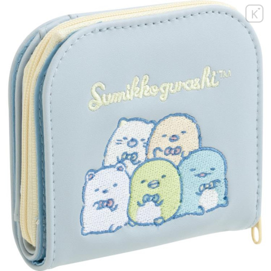 Japan San-X Bifold Wallet - Sumikko Gurashi / Bowtie Blue - 1