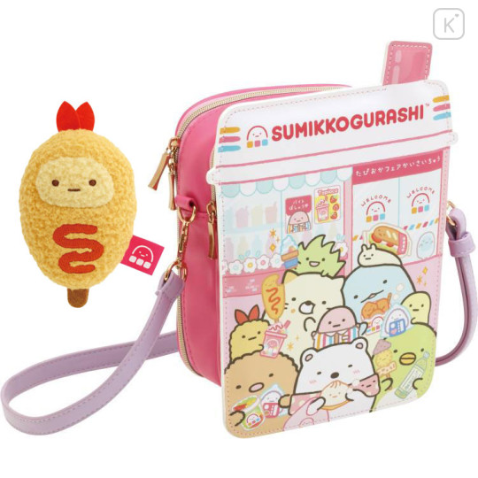 Japan San-X Kids Mini Shoulder Bag - Sumikko Gurashi / Ebifurai no Shippo Fried Shrimp Tail American Dog - 1