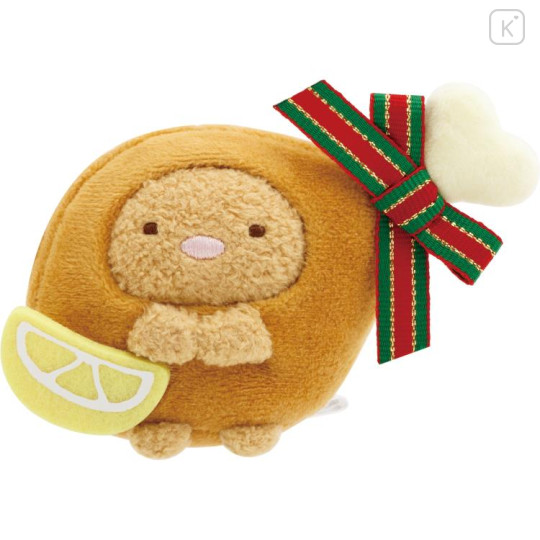 Japan San-X Tenori Plush (SS) Set - Sumikko Gurashi : Special Chicken Tonkatsu Fried Pork & Ebifurai no Shippo - 3