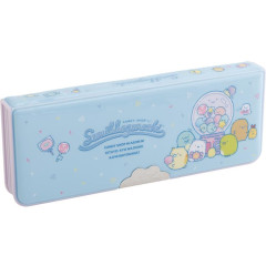 Japan San-X Double-sided Pencil Case - Sumikko Gurashi / Capsule Toy Blue