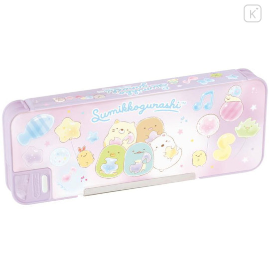 Japan San-X Double-sided Pencil Case - Sumikko Gurashi / Balloon Purple - 1