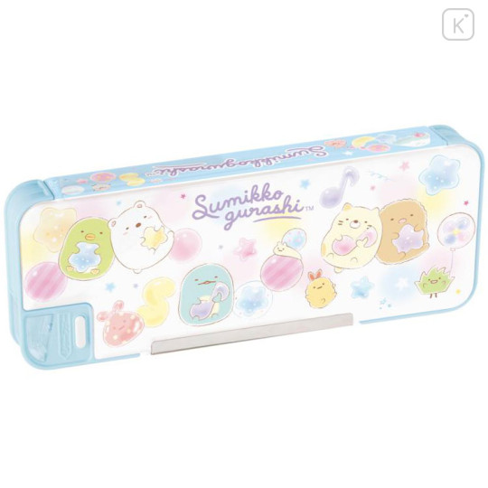 Japan San-X Double-sided Pencil Case - Sumikko Gurashi / Balloon Blue - 1