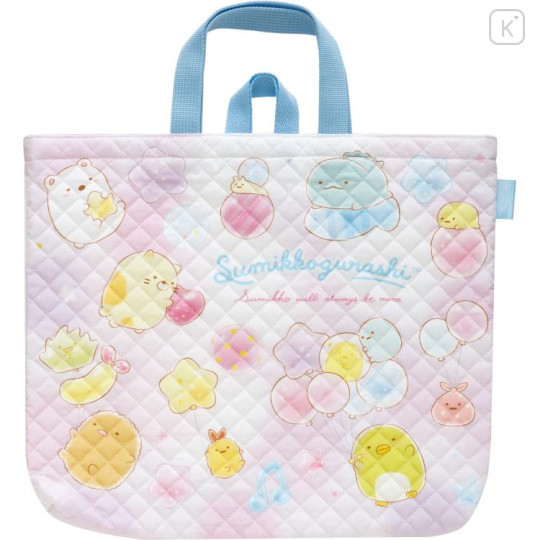 Japan San-X Quilting Lesson Bag - Sumikko Gurashi / Balloon Pink - 1