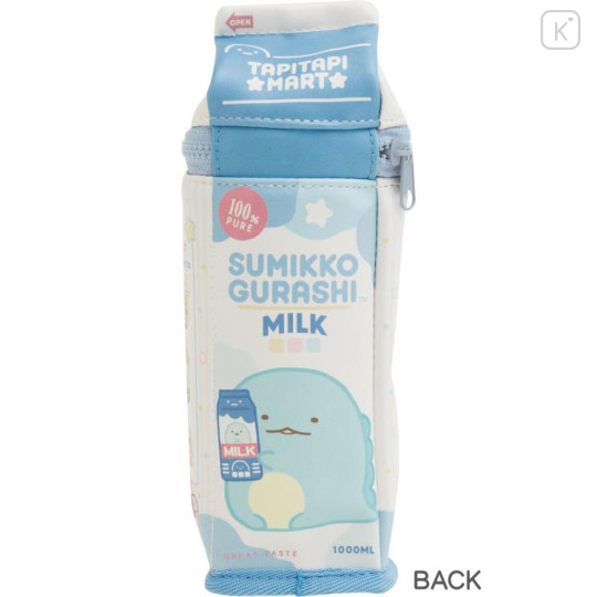 Japan San-X Vertical Pen Pouch - Sumikko Gurashi / Exciting Tapioca Convenience Store Milk - 2