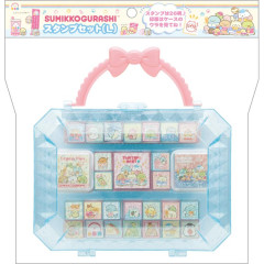 Japan San-X Stamp Chops Set (L) - Sumikko Gurashi / Exciting Tapioca Convenience Store Blue