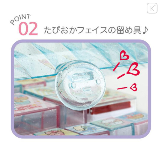 Japan San-X Stamp Chops Set (L) - Sumikko Gurashi / Exciting Tapioca Convenience Store Blue - 5